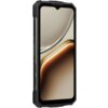 Smartfon z dużym ekranem o przekątnej 6.6 cala, otoczony solidną, czarną obudową z widocznymi przyciskami bocznymi. Na ekranie widoczna jest abstrakcyjna grafika w odcieniach beżu i brązu.
