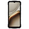 Smartfon z dużym ekranem o przekątnej 6.6 cala, wyświetlający abstrakcyjny wzór w odcieniach beżu i brązu. Obudowa urządzenia jest czarna, z wyraźnie zaznaczonymi krawędziami.