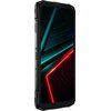 Smartfon z wyświetlaczem wypełniającym niemal całą przednią powierzchnię, na którym widoczna jest abstrakcyjna grafika z neonowymi liniami w kolorach zielonym i czerwonym. Na bocznej krawędzi urządzenia znajdują się przyciski oraz napis "4G" i "SIM CARD".