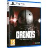 Okładka gry "Cronos The New Dawn" na PS5 przedstawia postać w hełmie na tle czerwonego nieba i budynku, z widocznym logo "bloober team" oraz oznaczeniem wiekowym 16. Na grzbiecie pudełka widnieje napis "CRONOS THE NEW DAWN".