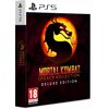 Okładka gry "Mortal Kombat: Legacy Kollection Deluxe Edition" na PS5 z widocznym logo smoka na tle ognia. Na dole znajduje się oznaczenie wiekowe 18+ oraz napis "PROVISIONAL".