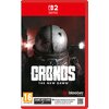 Okładka gry "Cronos The New Dawn" na konsolę Nintendo Switch, przedstawia postać w hełmie astronauty na tle ciemnego, dymiącego krajobrazu. Widoczne są logotypy Nintendo Switch, Bloober Team oraz oznaczenie wiekowe 16+ z informacją o karcie klucza do gry.