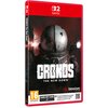 Okładka gry "Cronos The New Dawn" na konsolę Nintendo Switch, przedstawia postać w hełmie astronauty na tle ciemnego nieba z widocznymi chmurami i światłem. Na dole znajduje się logo "bloober team", oznaczenie wiekowe 16 oraz informacja o konieczności pob