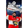 Na zdjęciu widoczny jest hokeista w czerwono-białym stroju z napisem "PANTHERS", trzymający puchar nad głową. Na górze zdjęcia znajduje się logo "EA SPORTS" oraz napis "NHL 26".