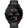Czarny zegarek sportowy z okrągłym wyświetlaczem pokazuje dane: stoper 25:32, dystans 4.56, tempo 5:35, tętno 155. Na dole ekranu widoczne jest logo "GARMIN".