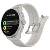 Na zdjęciu widoczny jest szary smartwatch z okrągłym wyświetlaczem, na którym pokazany jest tryb baterii z opcjami: "Performance 55 hours", "Endurance 65 hours" i "Ultra 90 hours". Pasek zegarka jest perforowany, a obudowa posiada dwa przyciski i pokrętło