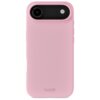 Różowe etui silikonowe z wycięciem na aparat i logo "holdit" u dołu. Produkt przeznaczony do telefonu Apple iPhone Air.