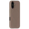 Jasnobrązowe etui na telefon z dwoma otworami na aparat i okrągłym wzorem na środku, z widocznym napisem "holdit" na dole. Etui posiada wycięcia na przyciski i porty.
