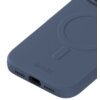 Niebieskie etui na telefon z okrągłym wzorem MagSafe i wytłoczonym napisem "holdit" na dole. Etui posiada otwory na głośniki i port ładowania.