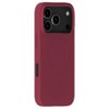 Czerwone etui na telefon z trzema wycięciami na aparaty i okrągłym wzorem na środku, z widocznym napisem "holdit" na dole. Etui jest przeznaczone do modelu Apple iPhone 17 Pro Max i posiada funkcję MagSafe.