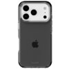 Przezroczysto-czarne etui na telefon z trzema dużymi otworami na aparaty oraz mniejszym na lampę błyskową, z widocznym logo w kształcie nadgryzionego jabłka. Na dole etui znajduje się napis "holdit".