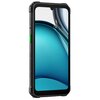 Smartfon z dużym ekranem, w zielonej obudowie, z widocznym napisem "SHOCKPROOF" na boku. Na ekranie wyświetlany jest abstrakcyjny, niebiesko-szary motyw graficzny.