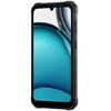 Smartfon z dużym ekranem o przekątnej 6.1 cala, w zielonej obudowie z widocznymi przyciskami bocznymi i napisem "WATERPROOF" na krawędzi. Wyświetlacz pokazuje abstrakcyjny, niebiesko-zielony motyw graficzny.