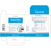 Opakowanie suplementu diety "Stawiflex Strong" marki Starpharma, zawiera informacje o składnikach takich jak glukozamina, chondroityna, kadzidłowiec indyjski, imbir, witamina C, kwas hialuronowy i mangan. Na opakowaniu znajduje się również tabela z zawart