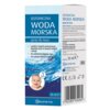 Opakowanie produktu "Spray do nosa STARPHARMA Izotoniczna woda morska (30 ml)" z widocznym tekstem: "IZOTONICZNA WODA MORSKA spray do nosa", "nawilża i łagodzi podrażnienia śluzówki nosa w stanach infekcji i alergii", "do codziennej higieny nosa", "nie zawiera konserwantów", oraz logo Starpharma. Na opakowaniu znajduje się również zdjęcie uśmiechniętego dziecka i kod kreskowy.