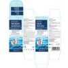 Opakowanie produktu "Spray do nosa STARPHARMA Izotoniczna woda morska (30 ml)" zawiera tekst w dwóch językach: polskim i angielskim, informujący o właściwościach nawilżających i łagodzących podrażnienia śluzówki nosa, przeznaczeniu do codziennej higieny nosa oraz braku konserwantów. Na opakowaniu widoczne jest logo "Starpharma", zdjęcie uśmiechniętego dziecka oraz informacje o pojemności 30 ml i liczbie dawek wynoszącej około 200.