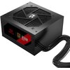 Czarny zasilacz komputerowy z widocznym logo smoka na górnej kratce wentylacyjnej oraz czerwonym panelem bocznym z napisami: "REDRAGON", "80 PLUS GOLD", "850W ATX3.1". Z zasilacza wychodzi wiązka czarnych kabli.