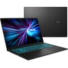 Na zdjęciu widoczny jest laptop z podświetlaną klawiaturą i ekranem wyświetlającym dynamiczną grafikę w odcieniach niebieskiego i fioletu. Na ekranie oraz na obudowie laptopa znajduje się logo "ASUS".