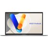 Na zdjęciu widoczny jest laptop z ekranem wyświetlającym kolorową grafikę z abstrakcyjnymi kształtami oraz napisem "ASUS Vivobook". Na dolnej ramce ekranu znajduje się logo "ASUS Vivobook".