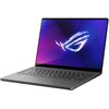 Na zdjęciu widoczny jest laptop z otwartym ekranem, na którym wyświetla się kolorowa grafika z logo. Klawiatura jest podświetlona, a obudowa ma metaliczne wykończenie.