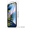 Na zdjęciu widoczny jest czarny smartfon z ekranem o przekątnej 17,53 cm (6,9 cala), z oznaczeniami wymiarów: 173,16 mm wysokości, 81,07 mm szerokości i 8,2 mm grubości. Na ekranie znajduje się napis "POCO" oraz "Poco C85".