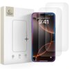 Opakowanie produktu z logo "Tech Protect" oraz napisem "Glass Fit+" obok smartfona z nałożonym szkłem ochronnym, na ekranie widoczna godzina 9:41 i data Monday, September 9. W dolnej części opakowania znajdują się ikony symbolizujące cechy produktu: "Anti