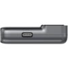 Na zdjęciu widoczny jest bok kamery termowizyjnej w kolorze szarym z portem USB-C. Produkt ma gładką powierzchnię i kompaktowy kształt.