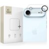 Na zdjęciu widoczna jest nakładka na obiektyw TECH-PROTECT Cam Fit+ do telefonu, obok której znajduje się opakowanie z logo "TECH PROTECT" oraz napisami "CAM FIT+" i ikonami oznaczającymi funkcje: "ANTI FINGERPRINT", "SCRATCH RESISTANT", "TOUCH SENSITIVE"