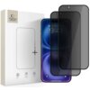 Opakowanie produktu z logo "TECH PROTECT" zawiera dwie sztuki szkła prywatyzującego do Apple iPhone Air, obok którego znajduje się telefon z nałożonym szkłem. Na opakowaniu widoczne są ikony symbolizujące łatwość instalacji, odporność na zarysowania i och