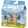 Opakowanie zestawu figurek "BLUEY Lody BLU18914" przedstawia dwie figurki trzymające lody, z napisem "BLUEY" na górze oraz "ICE BLOCKS" na dole. Na opakowaniu widnieje ostrzeżenie: "WARNING: CHOKING HAZARD - Small parts. Not for children under 3 years." o