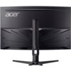 Monitor Acer Nitro XZ323QU Z1 o przekątnej 31,5 cala, widoczny od tyłu, z zakrzywionym ekranem i charakterystycznym wzorem na obudowie. Na górnej części obudowy znajduje się logo "acer".