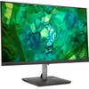 Monitor z cienkimi ramkami wyświetla abstrakcyjny obraz w odcieniach zieleni i niebieskiego, zamontowany jest na prostokątnej podstawie. Na dolnej ramce widoczne jest logo "Acer".