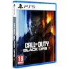 Okładka gry "Call of Duty: Black Ops 7" na PS5 przedstawia postać z bronią, z tłem podzielonym na niebieską i pomarańczową część. Na dole widnieje oznaczenie wiekowe 18 z adresem "www.pegi.info" oraz napis "Tymczasowo".