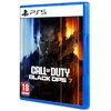Okładka gry "Call of Duty: Black Ops 7" na PS5, z widocznym logo PlayStation i oznaczeniem wiekowym 18+ w lewym dolnym rogu. Tło okładki jest podzielone na niebieską i pomarańczową część, z postacią w centrum.
