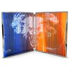 Otwarty steelbook z grafiką przedstawiającą stylizowane, kontrastujące wizerunki lwów w kolorach niebieskim i pomarańczowym. Wewnątrz znajduje się miejsce na płytę, a tło jest dynamicznie rozmyte.