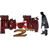 Na zdjęciu widoczny jest tytuł gry "The House Of The Dead 2: Remake" z czerwonymi plamami przypominającymi krew oraz sylwetka postaci trzymającej broń. Tło jest białe, a litery mają ciemny obrys.