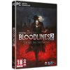 Okładka gry "Vampire: The Masquerade – Bloodlines 2 Day One Edition Gra PC" przedstawia postać w ciemnym stroju na tle miasta z pełnią księżyca. Na dole widnieje oznaczenie wiekowe 18+ oraz informacje o dostępnych językach: ENG, PL, CZ.