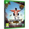 Okładka gry "Rooftops & Alleys: Dual Pack Edition" na Xbox Series X przedstawia postać w skoku na tle miejskiego krajobrazu z budynkami i ptakami na niebie. Na okładce widnieje logo "Microids", oznaczenie wiekowe "3" oraz napis "Dual Pack Edition x2" z in