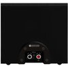 Czarny głośnik z widocznym logo "MONITOR AUDIO" oraz panel złączeniowy z oznaczeniami "Dolby Atmos", "8Ω", "60W" i dwoma złączami: czerwonym i białym. Na panelu znajdują się również napisy "Bronze AMS 7G", "Designed in Britain", "Made in China" oraz symbo