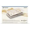 Na zdjęciu znajduje się opakowanie osłony konsoli PlayStation 5 Slim – edycja limitowana: Gold Ghost of Yōtei, z widocznym złotym wzorem na białym tle. Na opakowaniu znajdują się logotypy PlayStation i Sony oraz tekst: "LIMITED EDITION PlayStation®5 Conso