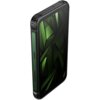 Smartfon w kolorze czarno-zielonym z widocznym logo "HAMMER" na boku, posiada ekran z geometrycznym, zielonym wzorem. Obudowa ma solidny wygląd z wyraźnymi elementami ochronnymi.