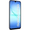 Obraz przedstawia smartfon z wyświetlaczem, na którym widnieje napis "Galaxy A17 5G" na tle gradientu w odcieniach niebieskiego. Urządzenie ma cienkie ramki i zaokrąglone rogi.