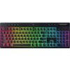 Na zdjęciu znajduje się klawiatura z podświetleniem RGB, z widocznymi klawiszami funkcyjnymi i numerycznymi. Na obudowie klawiatury widnieje logo Razer oraz napis "RAZER".