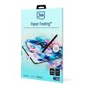 Opakowanie produktu "3mk Paper Feeling" z grafiką przedstawiającą tablet i rysik na tle kolorowych plam, z tekstem: "Ochrona ekranu/Screen protection/Protection d'écran/Proteção de ecrã" oraz informacją "2 pcs included". Widoczne są również certyfikaty PZ