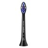 Czarna końcówka szczoteczki do zębów z kolorowymi włóknami, na której widnieje napis "PHILIPS Sonicare S2". Na dole znajduje się symbol fal dźwiękowych.