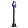 Czarna końcówka szczoteczki do zębów z kolorowymi, bardzo miękkimi włóknami, na której widnieje napis "PHILIPS Sonicare S2". Produkt przeznaczony jest do zębów nadwrażliwych.