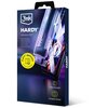 Opakowanie produktu "3mk HARDY Hardura 9H" z grafiką przedstawiającą szkło hartowane na telefon, z widocznymi napisami: "Tempered glass", "Szkło hartowane", "Vidrio templado", "Verre trempé", "Tvrzené sklo", "Sticlă securizată", oraz żółtym oznaczeniem "P