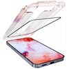 Przezroczyste szkło hartowane unosi się nad ekranem smartfona, na którym widoczny jest napis: "DEDICATED TO Google Pixel 10/10 Pro" oraz logo "3MK". Produkt jest przedstawiony w kontekście ochrony ekranu telefonu.