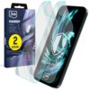 Opakowanie produktu z napisem "3mk HARDY Fusion" oraz "2 sztuki" na żółtym tle, obok znajduje się wizualizacja szkła ochronnego na ekranie telefonu z napisem "DEDICATED TO Apple iPhone 7/8 Air". Na opakowaniu widoczny jest również symbol "European brand".