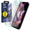 Opakowanie produktu "3mk Hardy Fusion" z napisem "2 sztuki" oraz grafiką przedstawiającą szkło ochronne na telefon. Na ekranie telefonu widoczny jest napis "Dedicated to Samsung Galaxy S25" oraz logo "3mk".